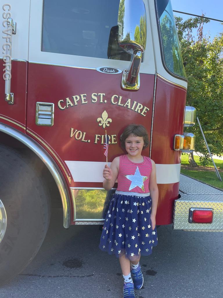 Daughter of 2 CSCVFC members ready for the 4th of July parade