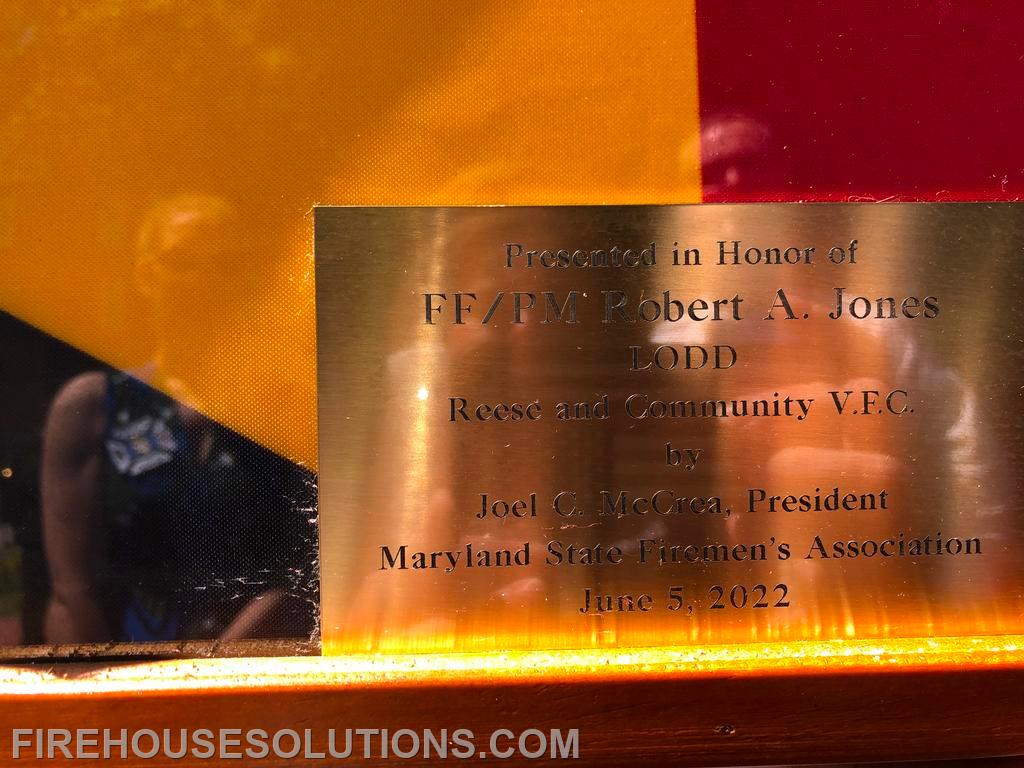 2022 MD Fire Rescue Memorial Service.  Our own Lt. Bob Jones was added to the wall.  (June 5, 2022)