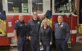 Cape St. Claire resident stops by Sta. 19 to thank firefighters